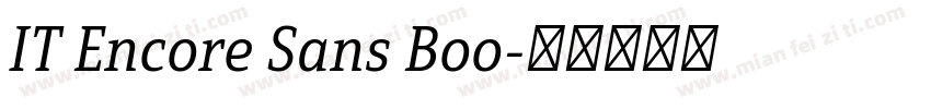 IT Encore Sans Boo字体转换